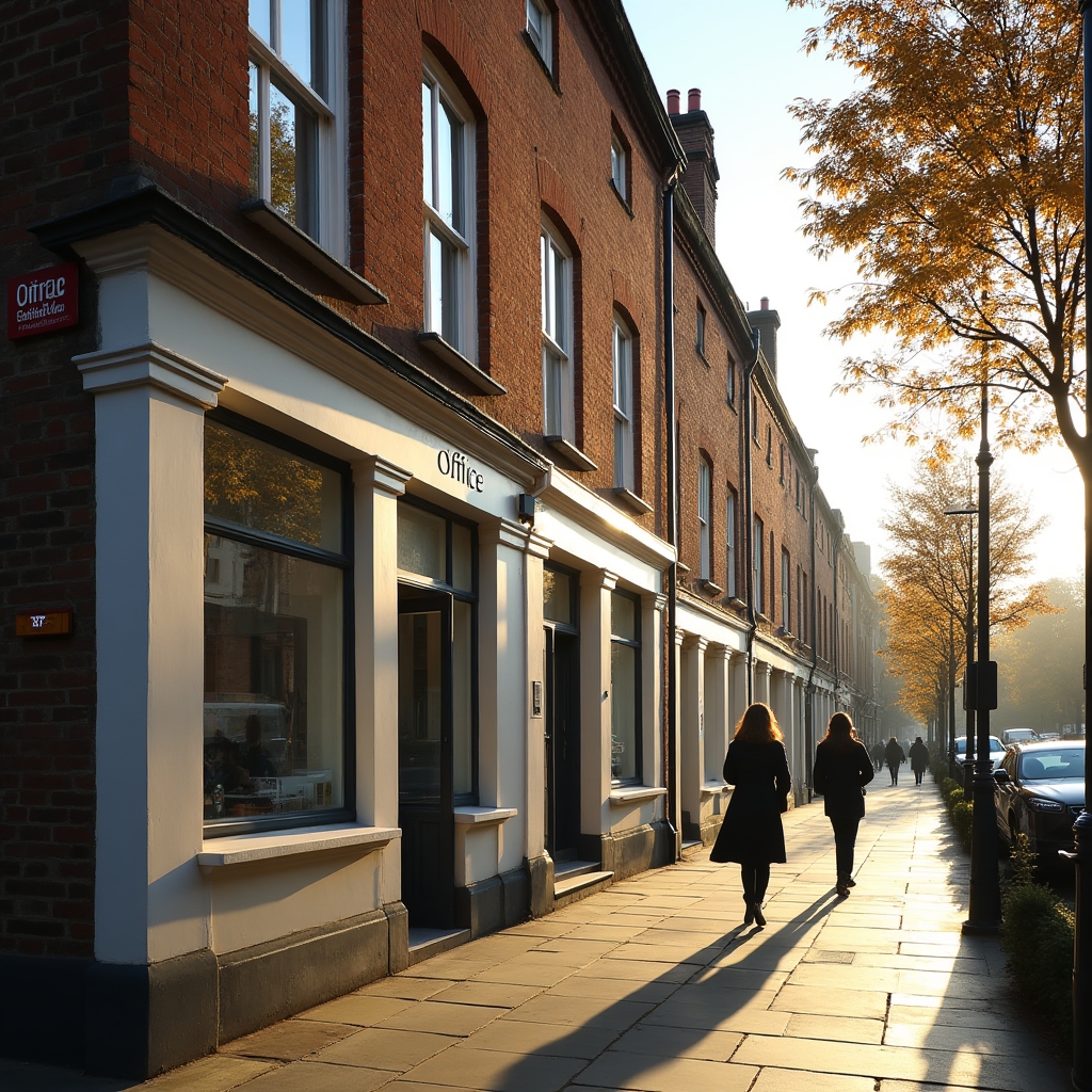 Exterior view of the Telepulse office on Barnes High Street in South West London during daytime